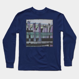 Liminal Space Grey Abstraction Long Sleeve T-Shirt